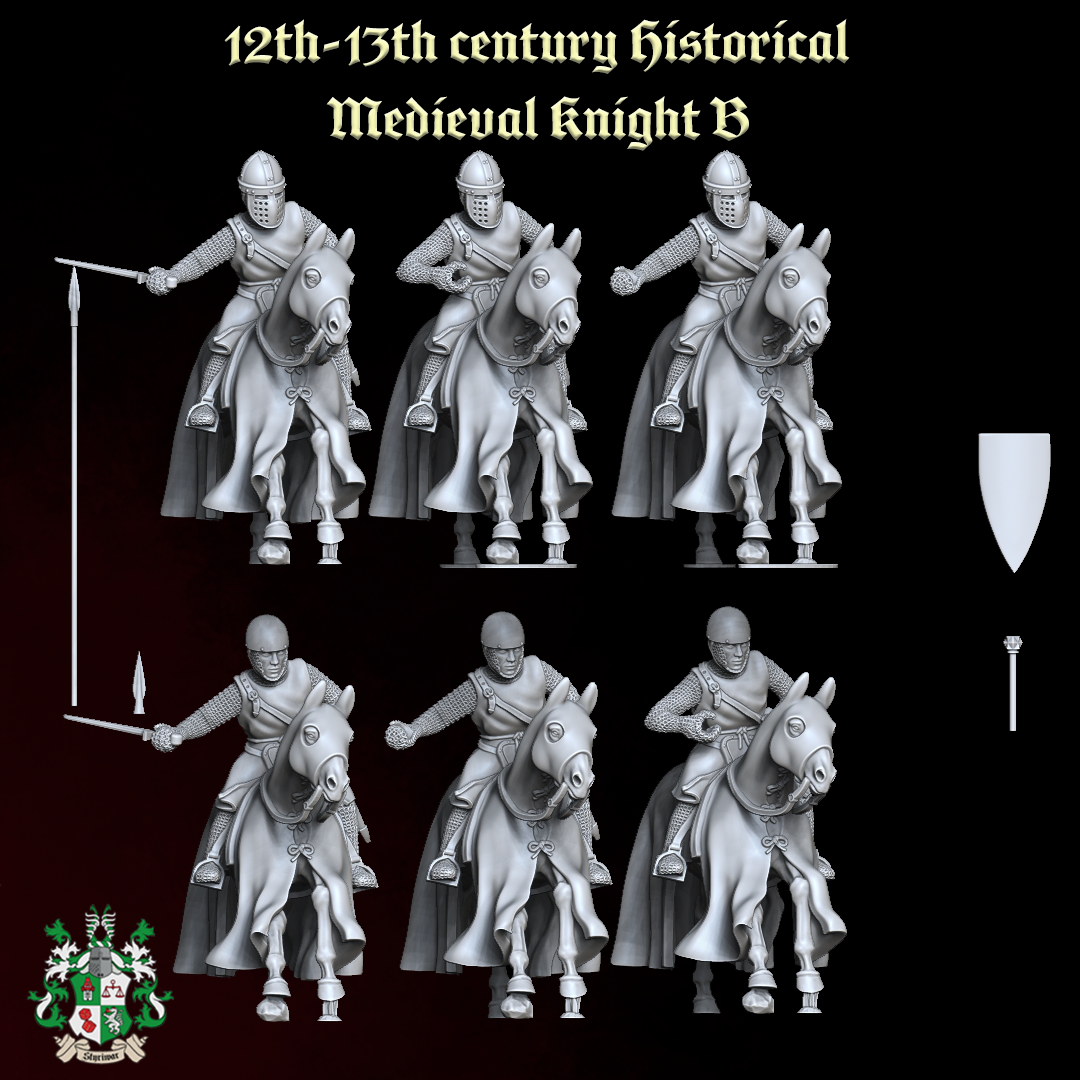 12th-13th century Historical Medieval Knight B